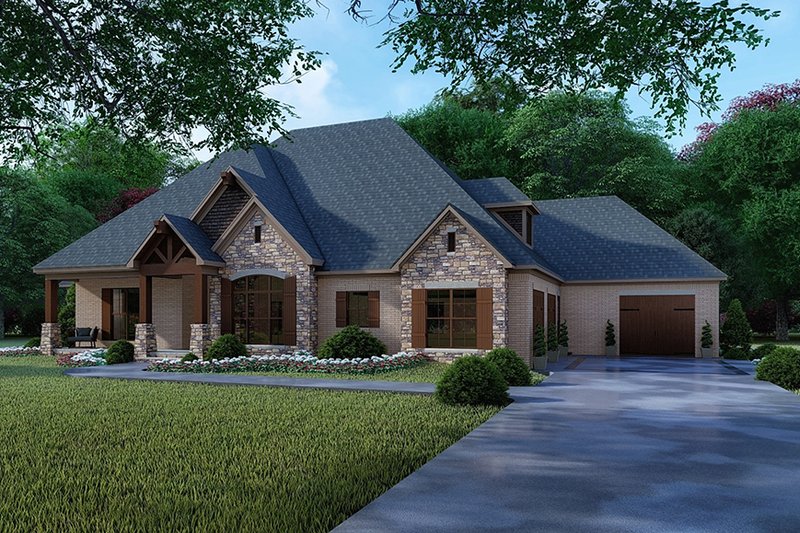 Home Plan - Country Exterior - Front Elevation Plan #17-2608