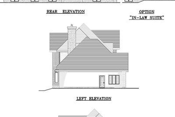 Exterior - Rear Elevation for European House Plan #138-136 - 5 bed, 3.5 bath
