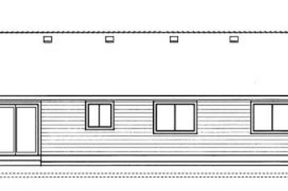 Exterior - Rear Elevation for Ranch House Plan #91-103 - 3 bed, 2 bath