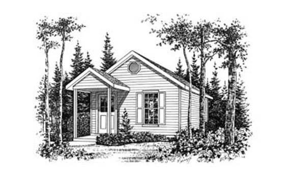Exterior - Other Elevation for Cottage House Plan #22-126 - 1 bed, 1 bath