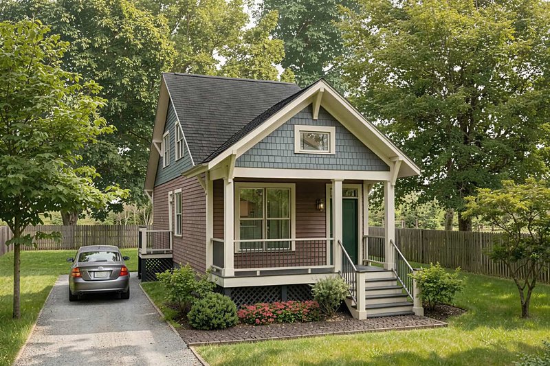 House Plan Design - Exterior - Front Elevation 3 for Bungalow House Plan #79-312 - 3 bed, 2 bath