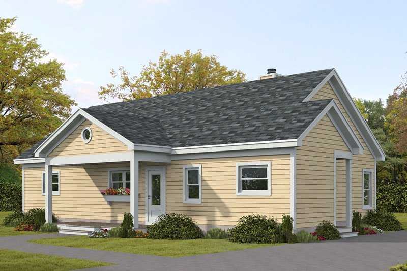 House Blueprint - Craftsman Exterior - Front Elevation Plan #932-1080
