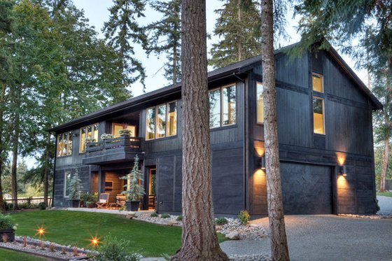 Exterior - Front Elevation 1 for Barndominium House Plan #569-37 - 2 bed, 3 bath