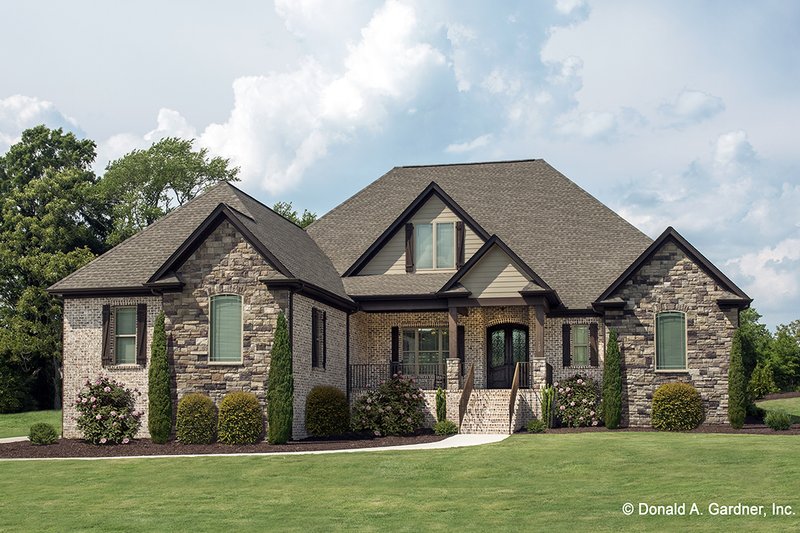 Architectural House Design - Country Exterior - Front Elevation Plan #929-556
