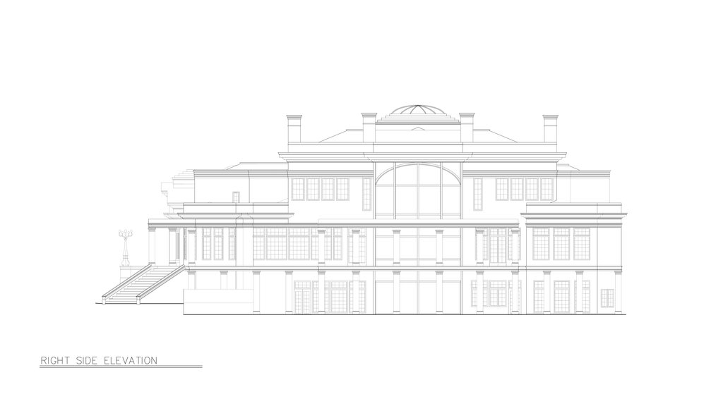 Exterior - Other Elevation 2 for Classical House Plan #119-164 - 5 bed, 6.5 bath