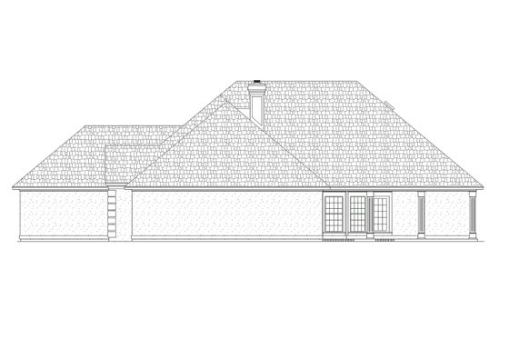 Exterior - Other Elevation 1 for Traditional House Plan #45-371 - 4 bed, 2 bath