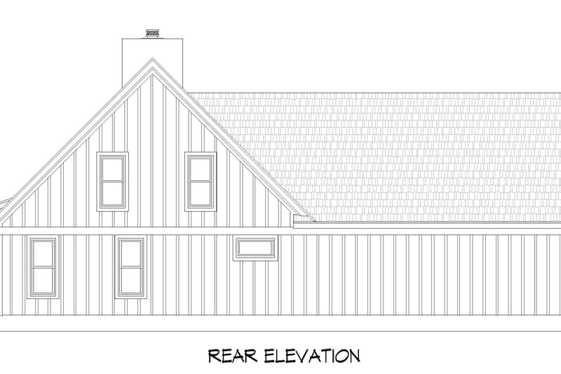 Dream House Plan - Exterior - Rear Elevation for Southern House Plan #932-858 - 2 bed, 2.5 bath