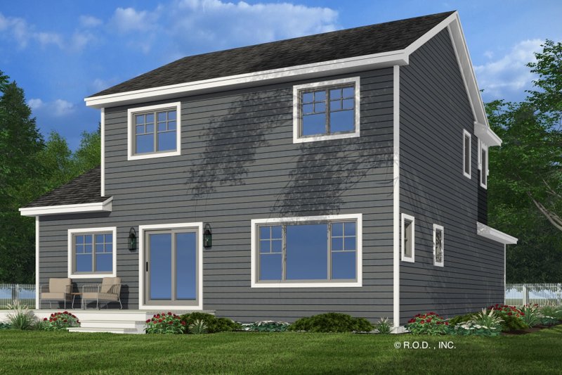 Architectural House Design - Exterior - Rear Elevation 1 for Craftsman House Plan #51-1472 - 3 bed, 2.5 bath