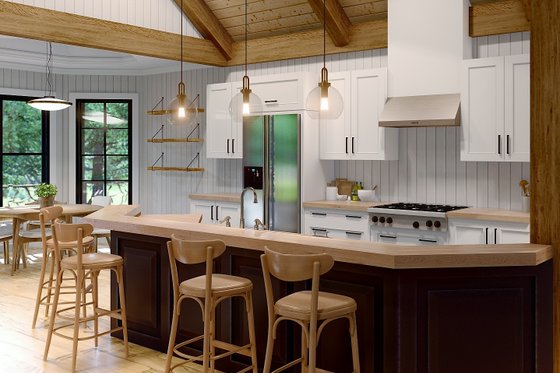 Interior - Kitchen for Country House Plan #54-453 - 4 bed, 4.5 bath