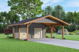 Craftsman Exterior - Front Elevation Plan #124-1408