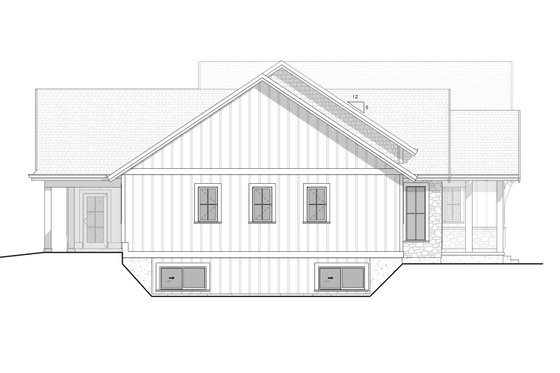 Exterior - Other Elevation for Ranch House Plan #1086-3 - 3 bed, 3.5 bath