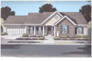 Ranch Exterior - Front Elevation Plan #46-895