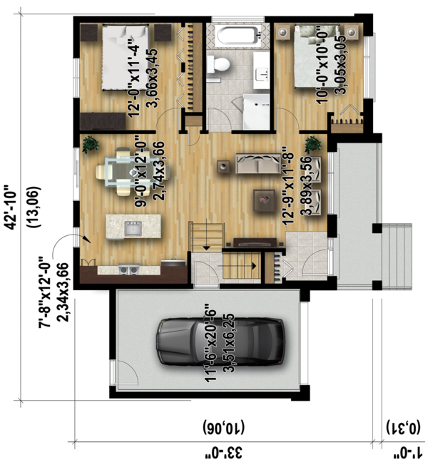 Home Plan - Contemporary Floor Plan - Main Floor Plan #25-4590