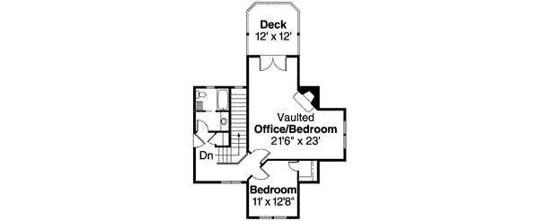 Architectural House Design - Colonial Floor Plan - Upper Floor Plan #124-528
