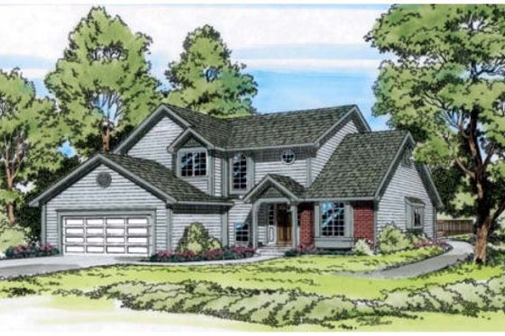 Exterior - Front Elevation for Traditional House Plan #312-264 - 3 bed, 2.5 bath
