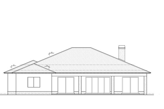 Exterior - Rear Elevation for Craftsman House Plan #938-124 - 5 bed, 4.5 bath