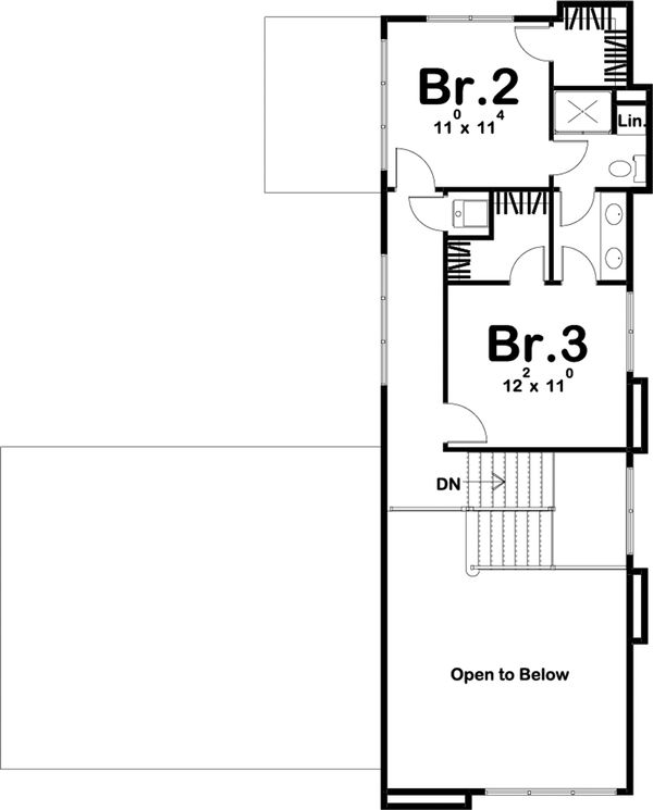 Dream House Plan - Contemporary Floor Plan - Upper Floor Plan #455-209