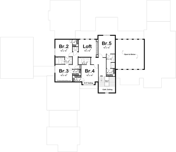 Dream House Plan - Modern Floor Plan - Upper Floor Plan #455-520