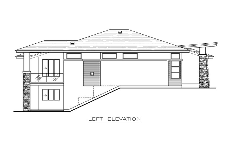 House Design - Exterior - Other Elevation for Modern House Plan #1100-2 - 2 bed, 2 bath