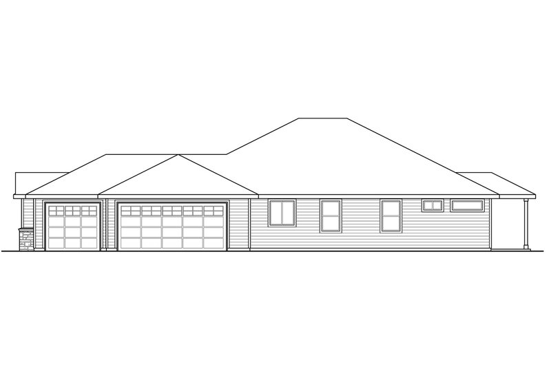 House Blueprint - Exterior - Other Elevation 1 for Traditional House Plan #124-970 - 3 bed, 3 bath