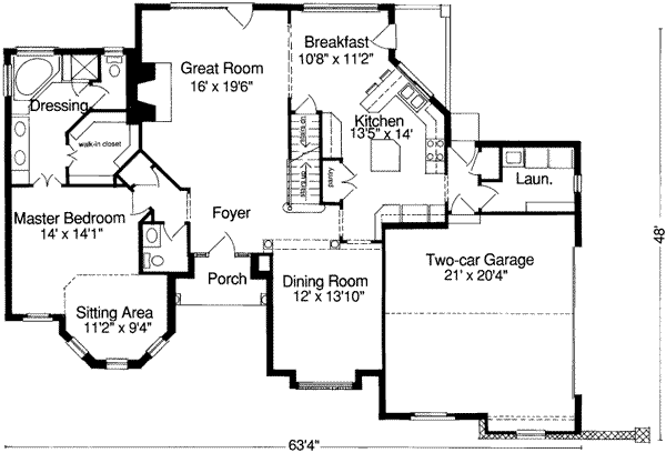 European Floor Plan - Main Floor Plan #46-119