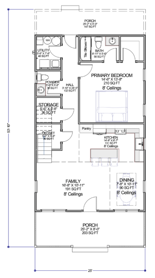 Country Floor Plan - Main Floor Plan #1116-25