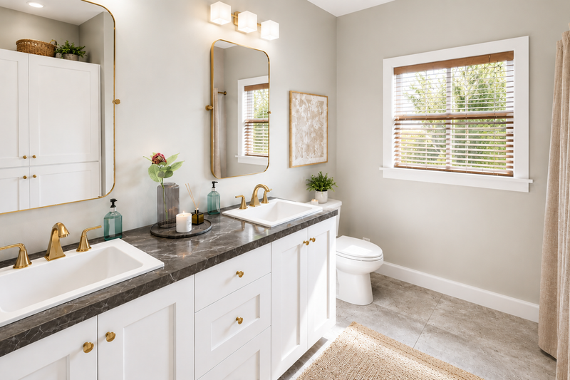 Dream House Plan - Interior - Bathroom 2 for Farmhouse House Plan #44-319 - 4 bed, 3.5 bath