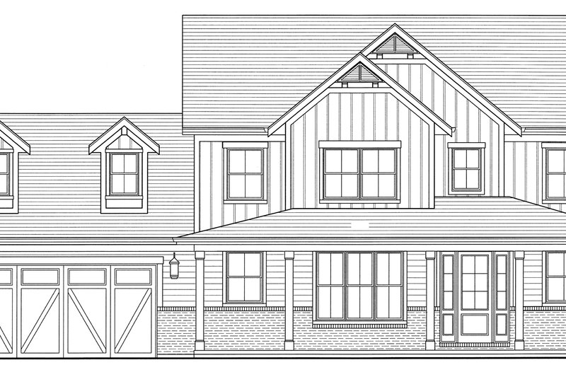 House Blueprint - Exterior - Front Elevation 4 for Craftsman House Plan #46-929 - 4 bed, 2.5 bath