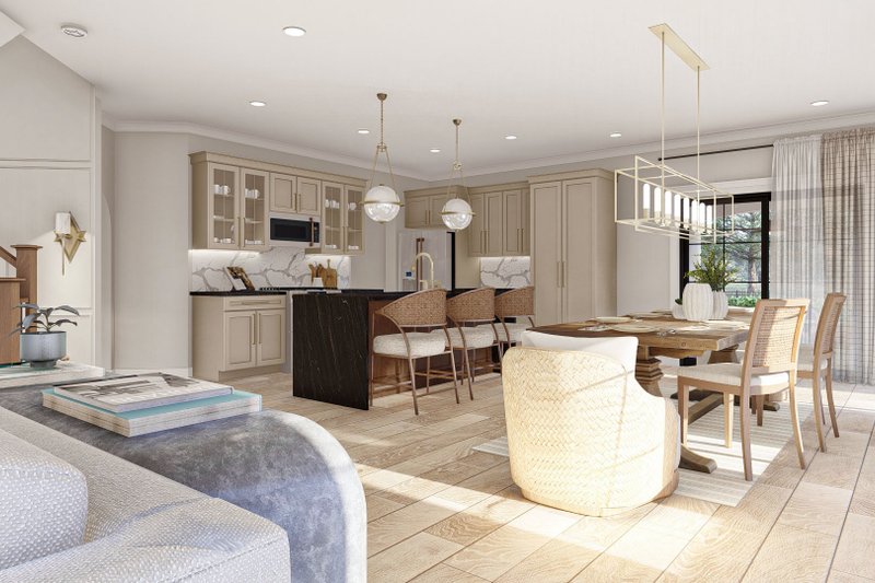 House Blueprint - Interior - Dining Room 1 for Mediterranean House Plan #455-174 - 4 bed, 3.5 bath
