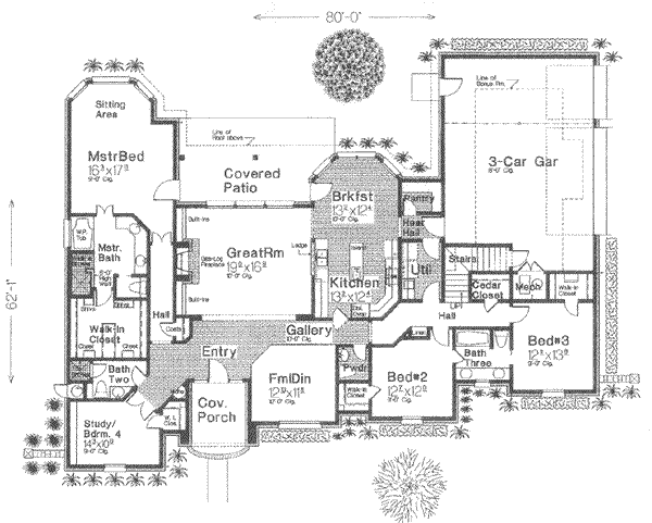 European Floor Plan - Main Floor Plan #310-385