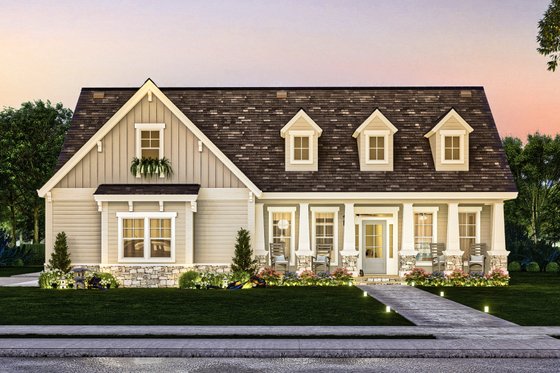 Exterior - Front Elevation 5 for Craftsman House Plan #119-446 - 3 bed, 2.5 bath