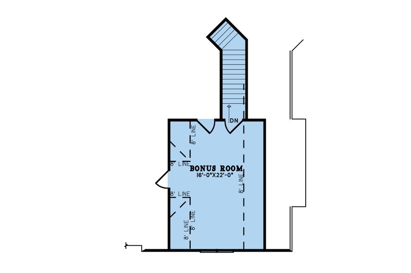 Dream House Plan - Floor Plan - Upper Floor for Craftsman House Plan #923-192 - 3 bed, 2 bath