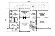 Country Style House Plan - 2 Beds 2 Baths 1568 Sq/Ft Plan #57-342 