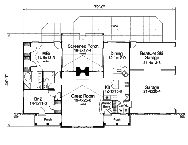House Plan Design - Country Floor Plan - Main Floor Plan #57-342
