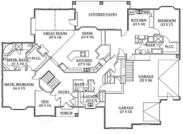 House Plan Design - Traditional Floor Plan - Main Floor Plan #5-167