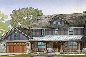 Architectural House Design - Craftsman Exterior - Front Elevation Plan #901-123