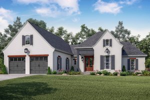 Exterior - Front Elevation 3 for European House Plan #430-139 - 4 bed, 2.5 bath