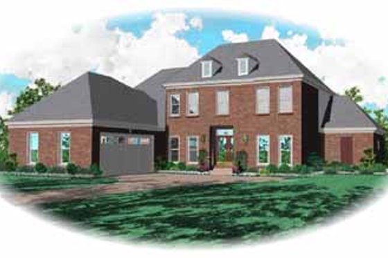 Exterior - Front Elevation for Traditional House Plan #81-338 - 4 bed, 3 bath
