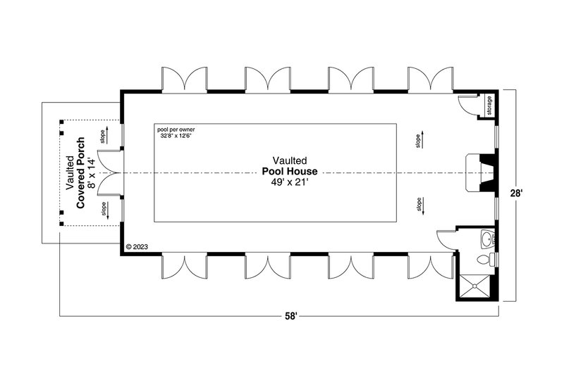 Dream House Plan - Floor Plan - Main Floor for Craftsman House Plan #124-1339, 1 bath