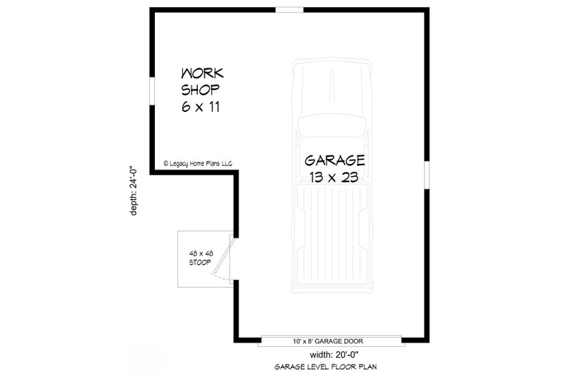 Architectural House Design - Floor Plan - Main Floor for Contemporary House Plan #932-651, 0 bath