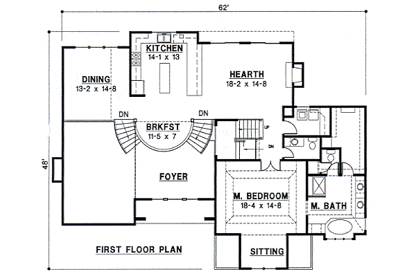 European Floor Plan - Main Floor Plan #67-223