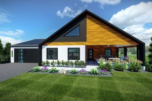 Contemporary Exterior - Front Elevation Plan #1075-2