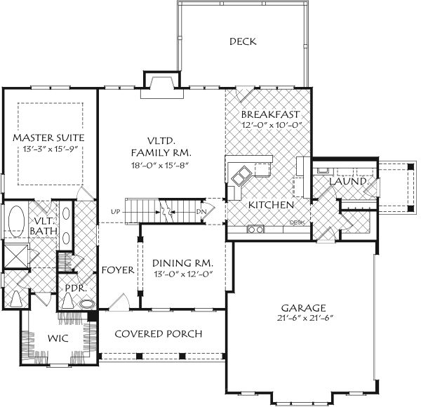 Dream House Plan - Farmhouse Floor Plan - Main Floor Plan #927-1004