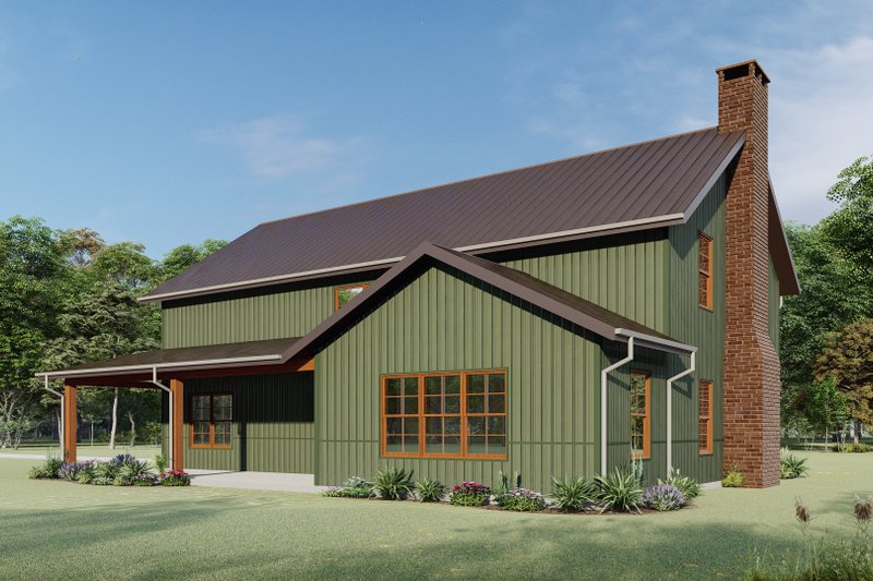 Dream House Plan - Exterior - Other Elevation for Barndominium House Plan #1092-29 - 3 bed, 2.5 bath