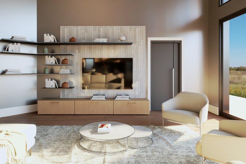 House Design - Interior - Family Room for Modern House Plan #1064-317 - 3 bed, 2 bath