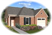 Traditional Style House Plan - 2 Beds 2 Baths 1079 Sq/Ft Plan #81-13854 