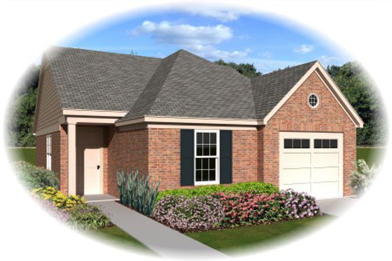 Exterior - Front Elevation for Traditional House Plan #81-13854 - 2 bed, 2 bath