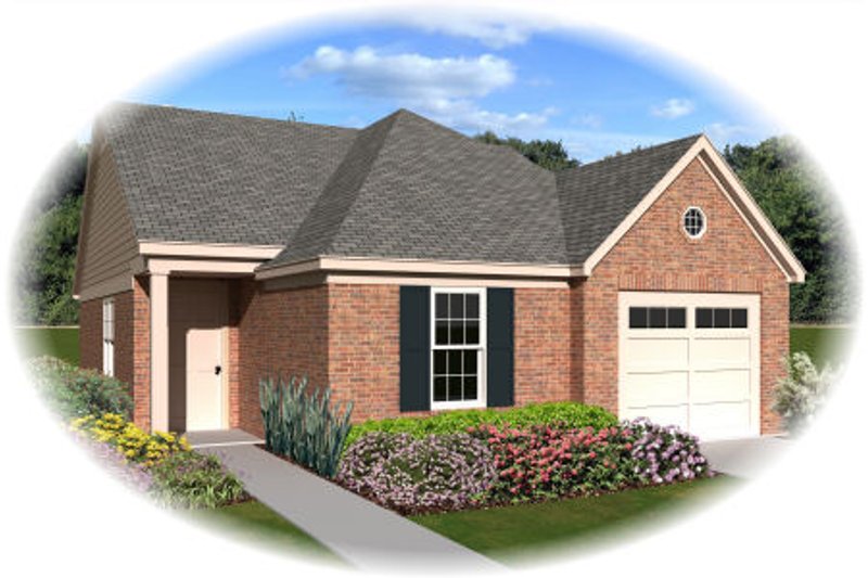 Traditional Style House Plan - 2 Beds 2 Baths 1079 Sq/Ft Plan #81-13854