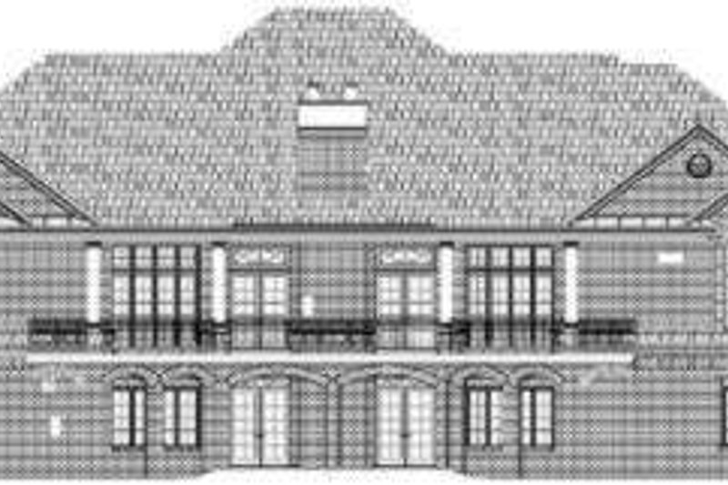 Home Plan - Exterior - Rear Elevation for European House Plan #119-206 - 3 bed, 3 bath