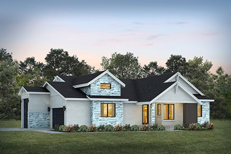 Architectural House Design - Ranch Exterior - Front Elevation Plan #569-64